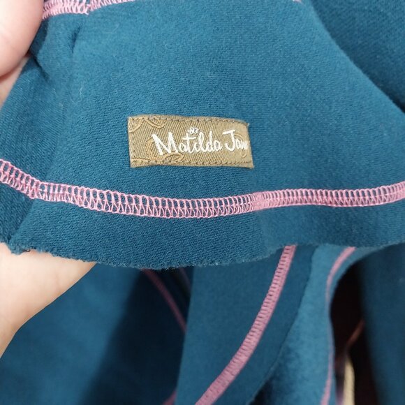 3084 Size Small Matilda Jane Fleece Lined Zip Up Hooded Jacket. In Teal Blue. - Picture 6 of 7